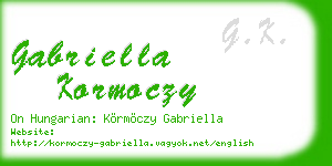 gabriella kormoczy business card
